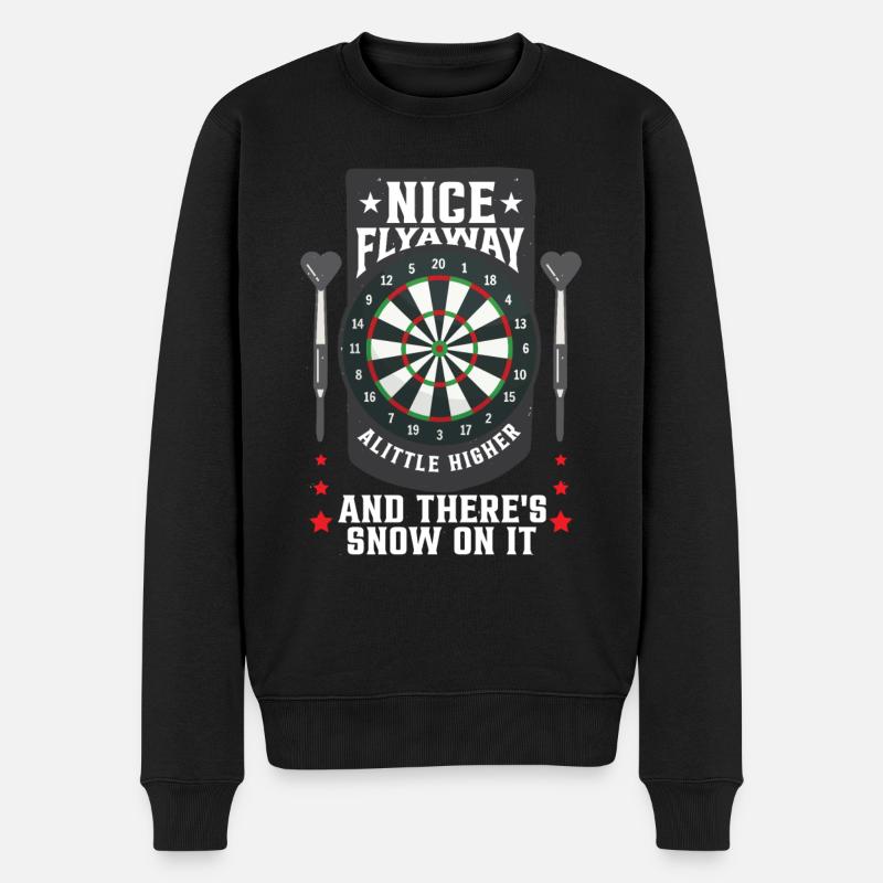 Dartspieler Bullseye Lustige Darts - Männer Premium Bio Pullover - Schwarz