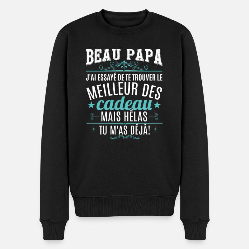 Beau Papa - Pull Premium bio Homme - noir