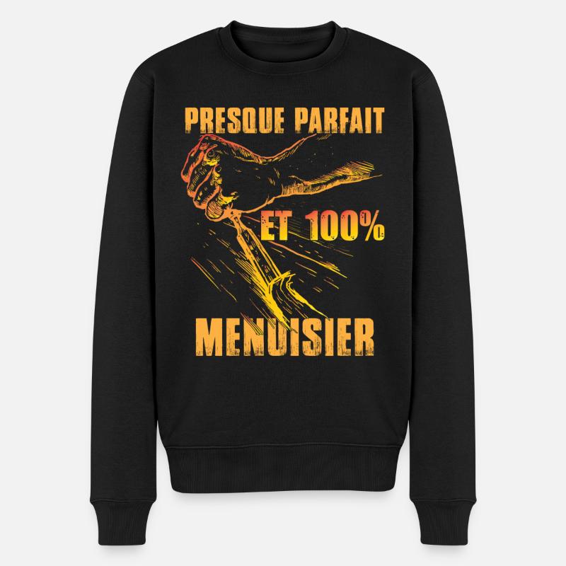 Charpentier Menuisier Humor - Pull Premium bio Homme - noir