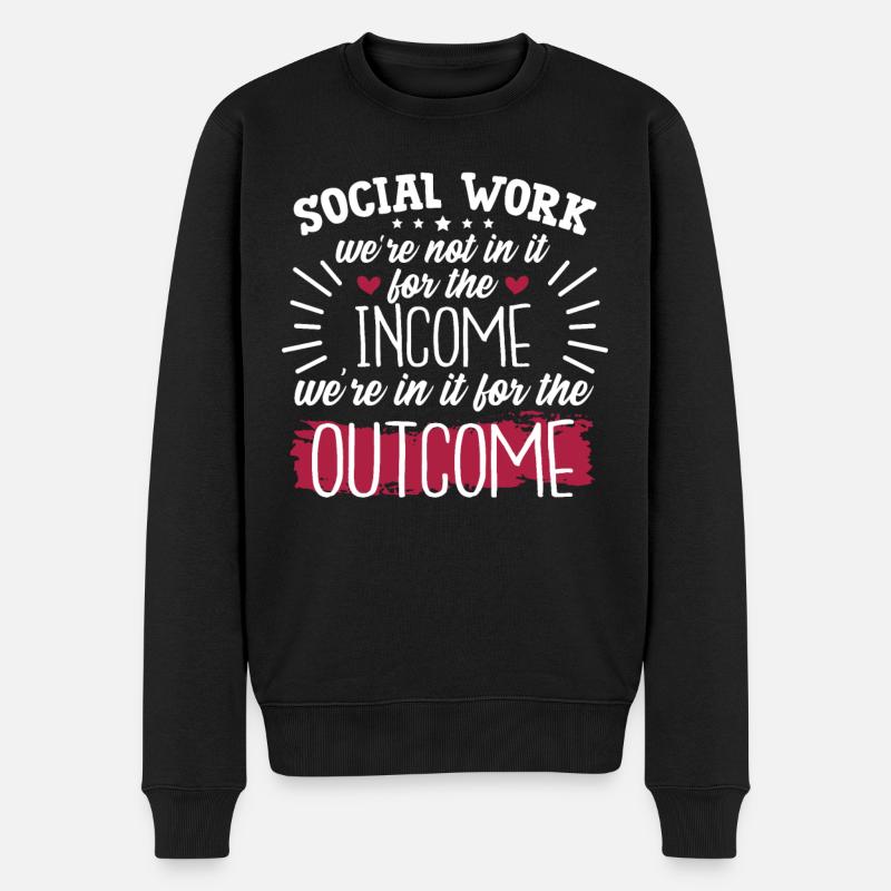 Citation en travail social - Pull Premium bio Homme - noir