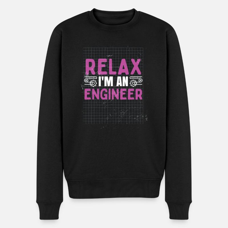 Ingenieurin Damen - Männer Premium Bio Pullover - Schwarz
