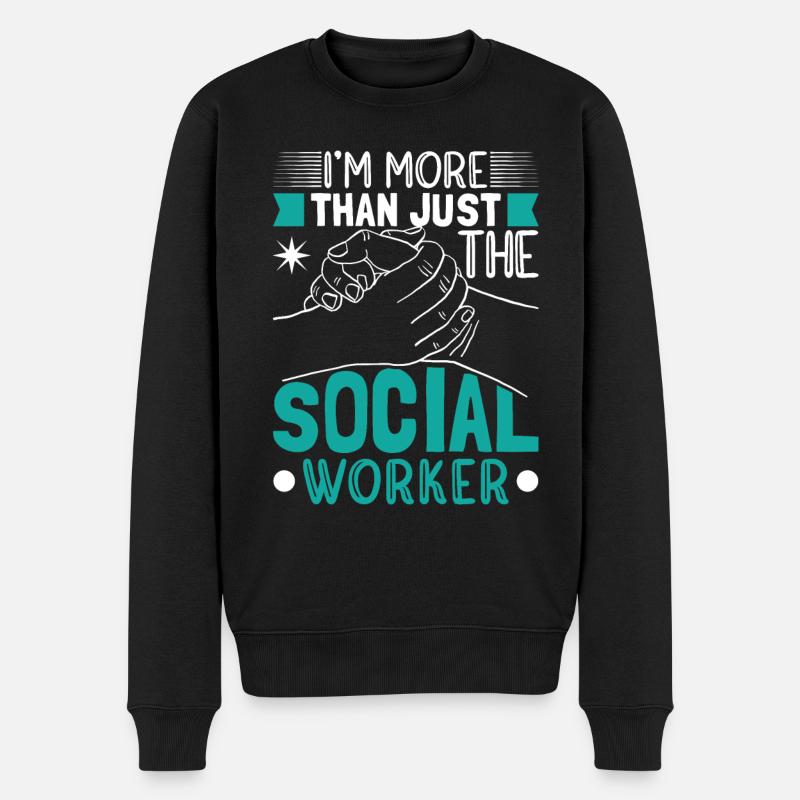 Je suis travailleur social - Pull Premium bio Homme - noir