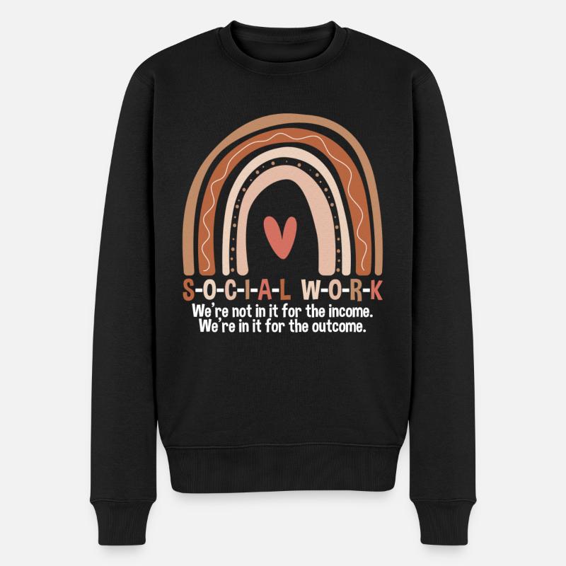 Sozialarbeit - Männer Premium Bio Pullover - Schwarz