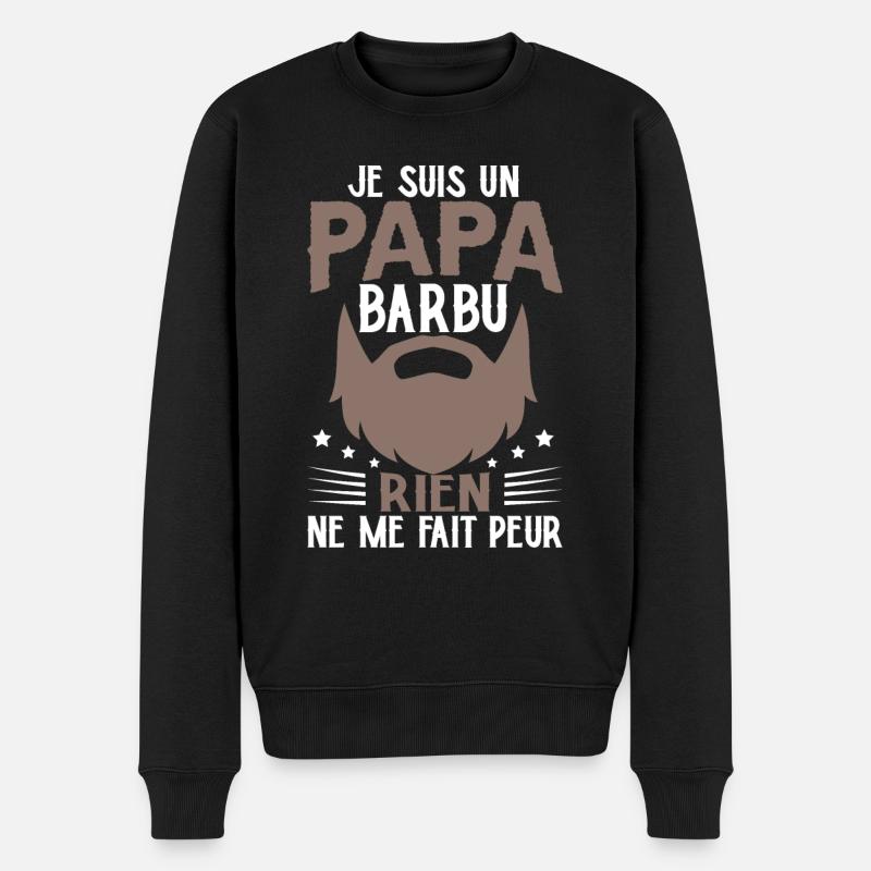 Je Suis Un Papa Barbu - Pull Premium bio Homme - noir