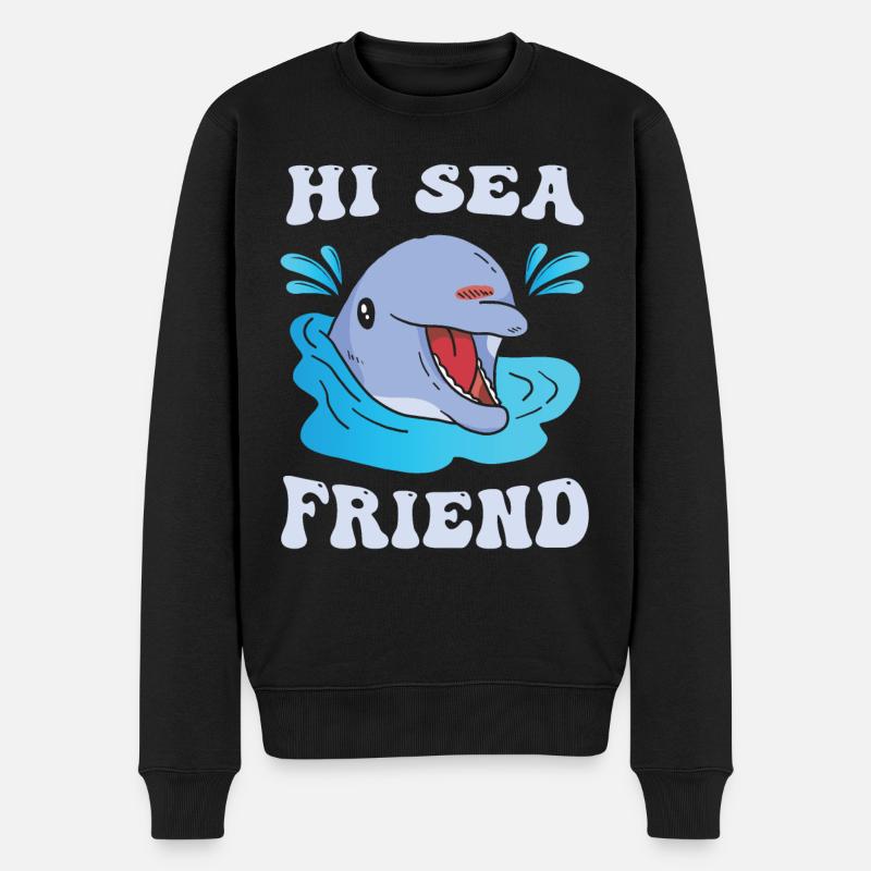 Dauphin mignon - Pull Premium bio Homme - noir