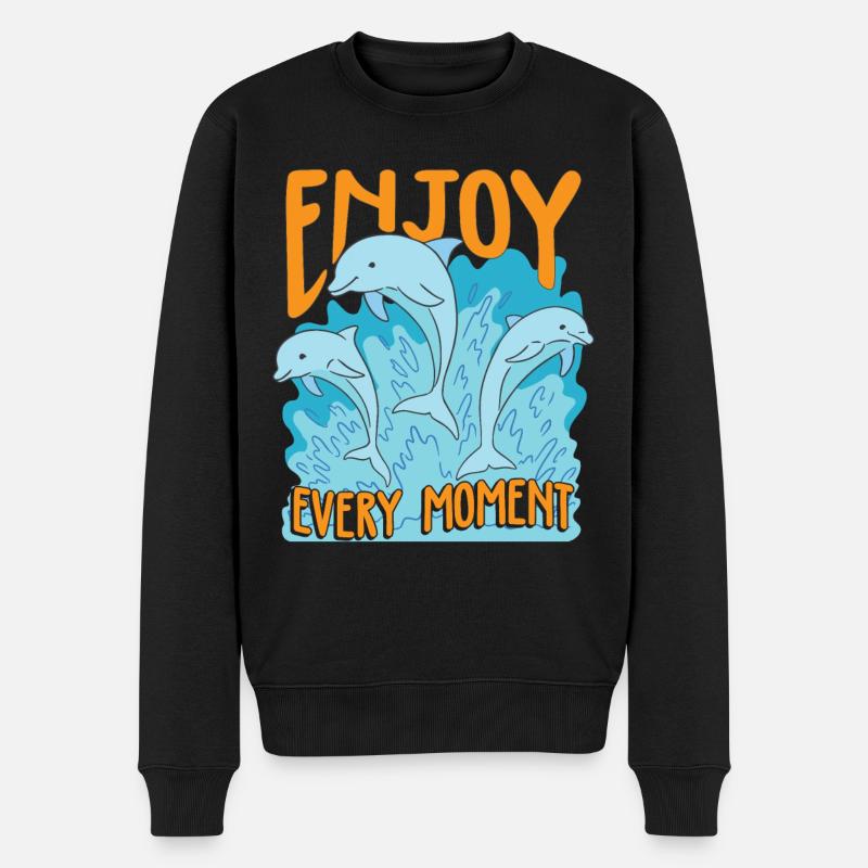 Dolphin Apparel Beach Fish Water - Pull Premium bio Homme - noir