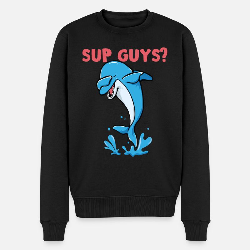 Dabbing Dolphin - Pull Premium bio Homme - noir
