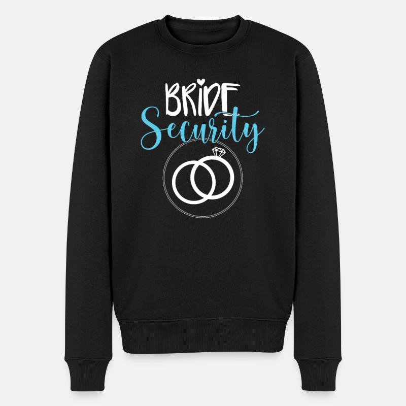 Sicherheit der Braut - Männer Premium Bio Pullover - Schwarz