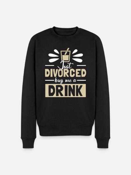 Just Divorced - Men's Premium Organic Jumper - black