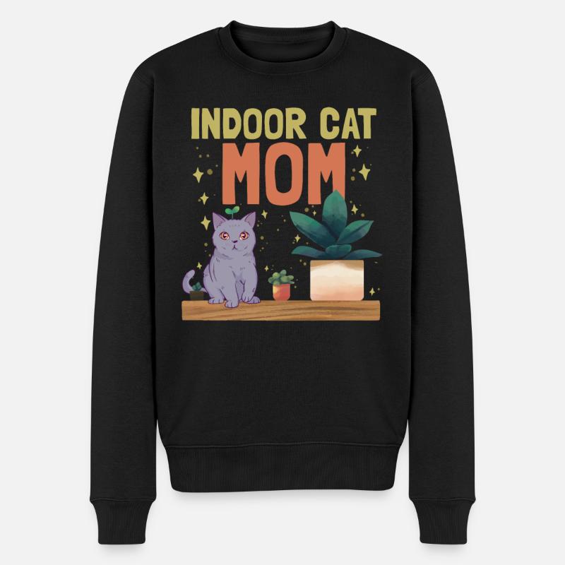 Maman chat d’intérieur - Pull Premium bio Homme - noir