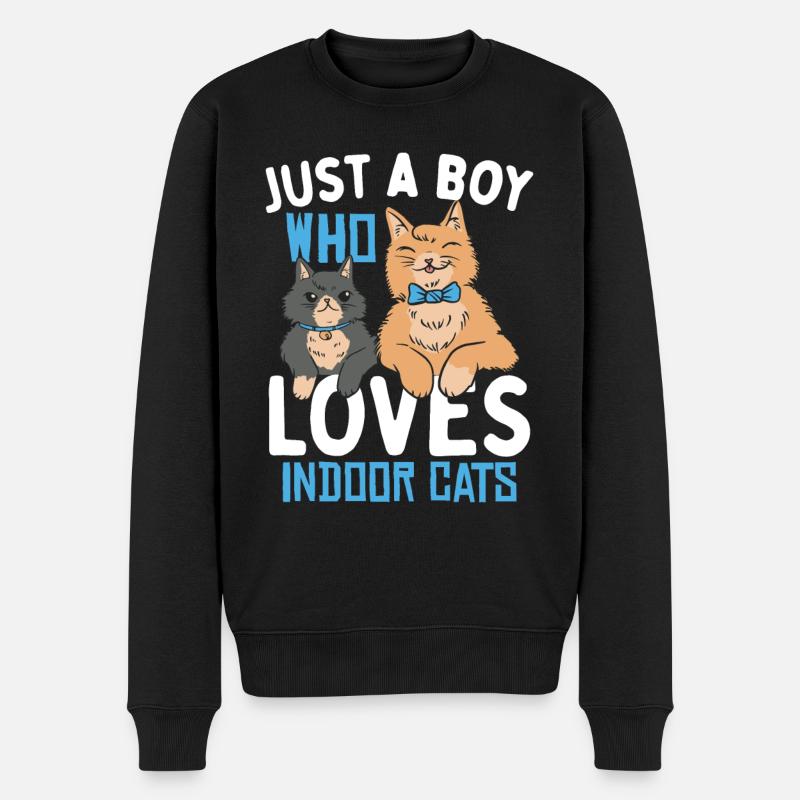 Chat d’intérieur pour enfants - Pull Premium bio Homme - noir