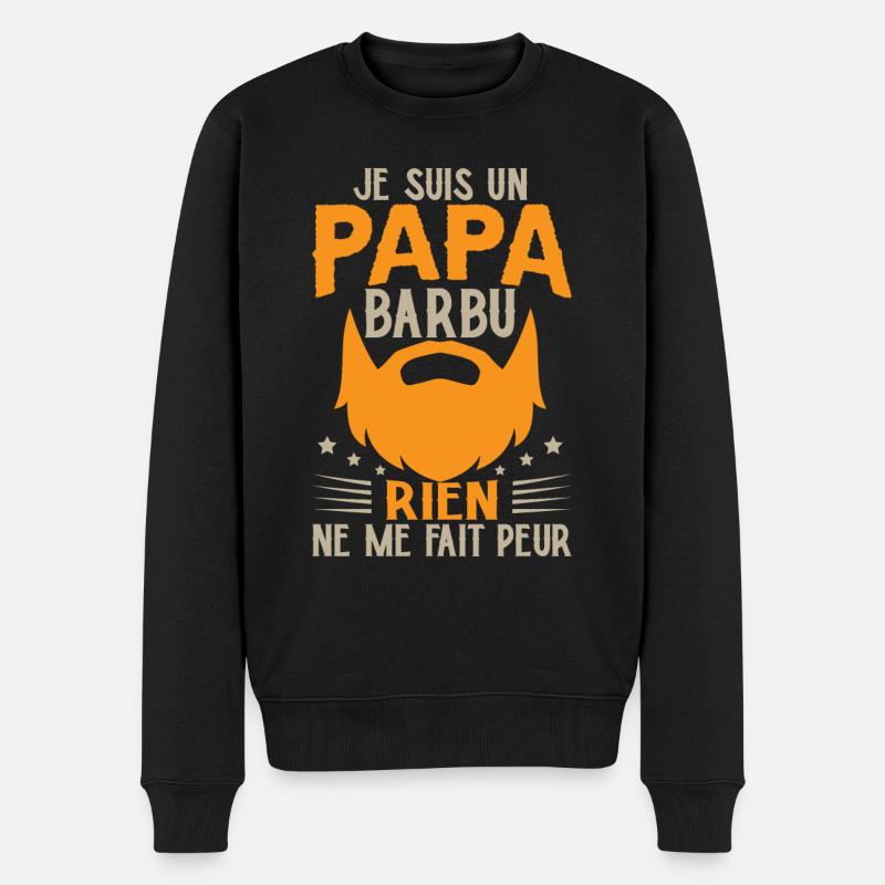 Je Suis Un Papa Barbu - Pull Premium bio Homme - noir