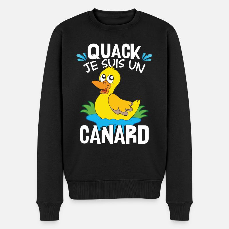 Je Suis Un Canard - Pull Premium bio Homme - noir