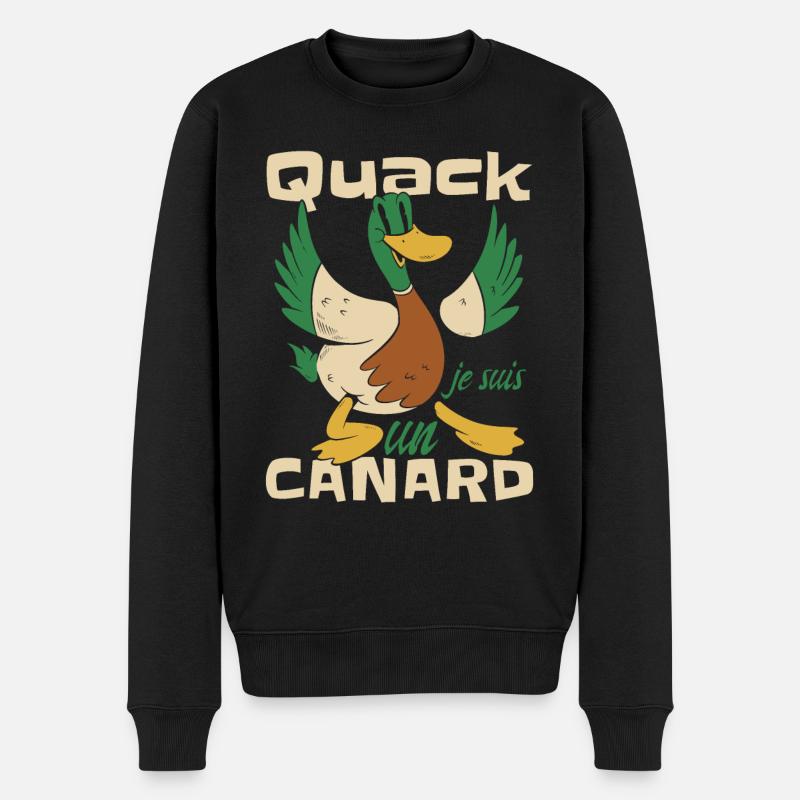Je Suis Un Canard - Pull Premium bio Homme - noir