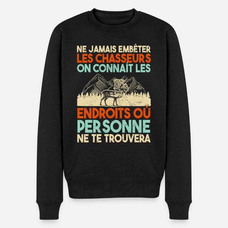 Chasseur Humour - Pull Premium bio Homme - noir