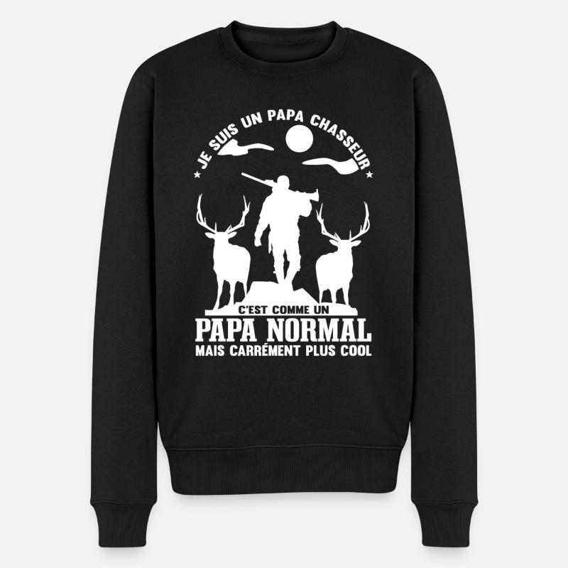 Papa Chasseur - Pull Premium bio Homme - noir