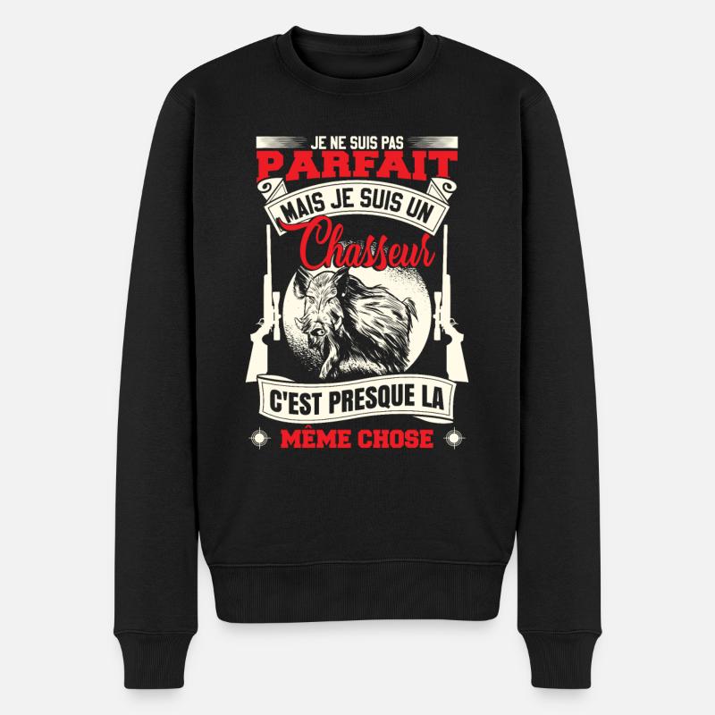 Je Suis Un Chasseur - Pull Premium bio Homme - noir