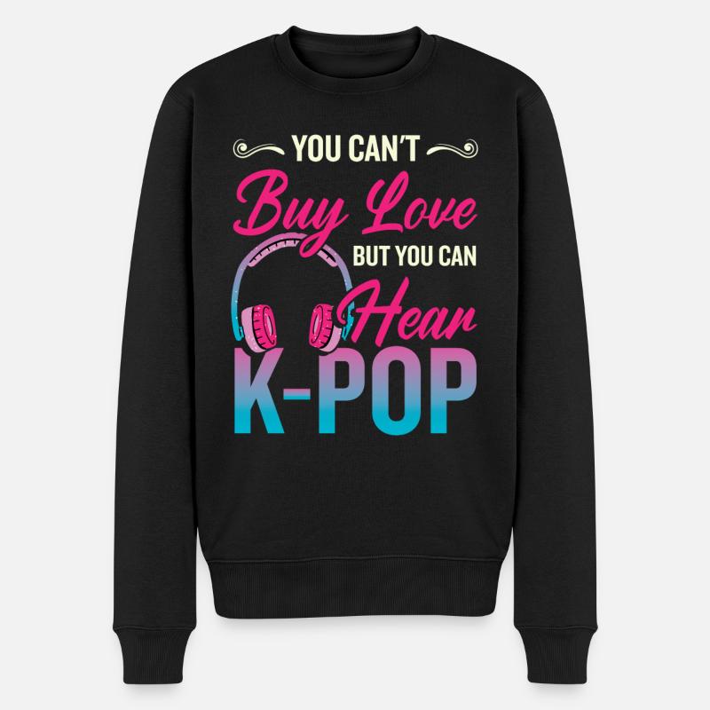 Vous pouvez entendre K-Pop - Pull Premium bio Homme - noir