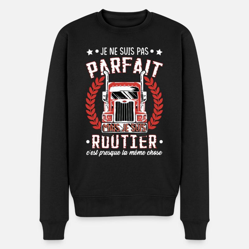 Camion | Camionneur | Poids Lourd | Routier - Pull Premium bio Homme - noir
