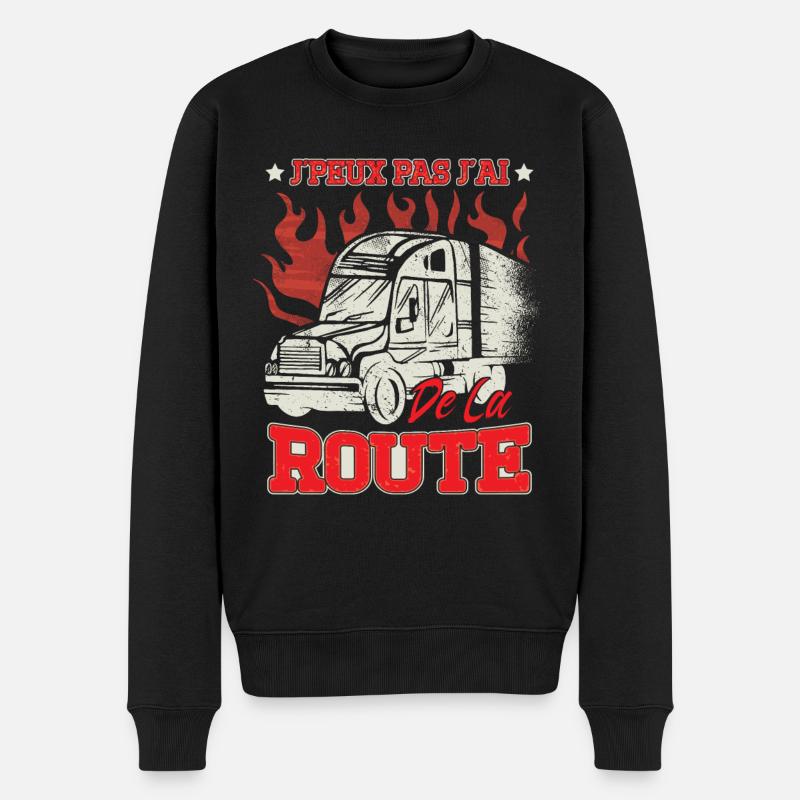Routier Poids Lourd Chauffeur Conducteur - Pull Premium bio Homme - noir