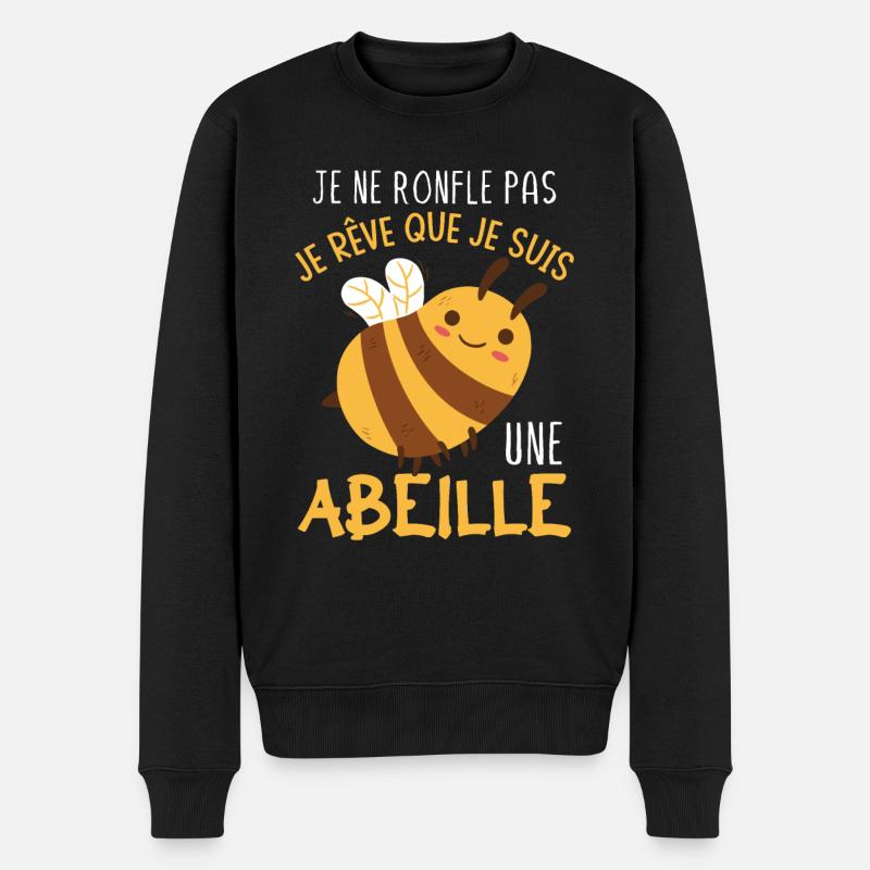 Diction Abeilles Enfant Drole - Pull Premium bio Homme - noir