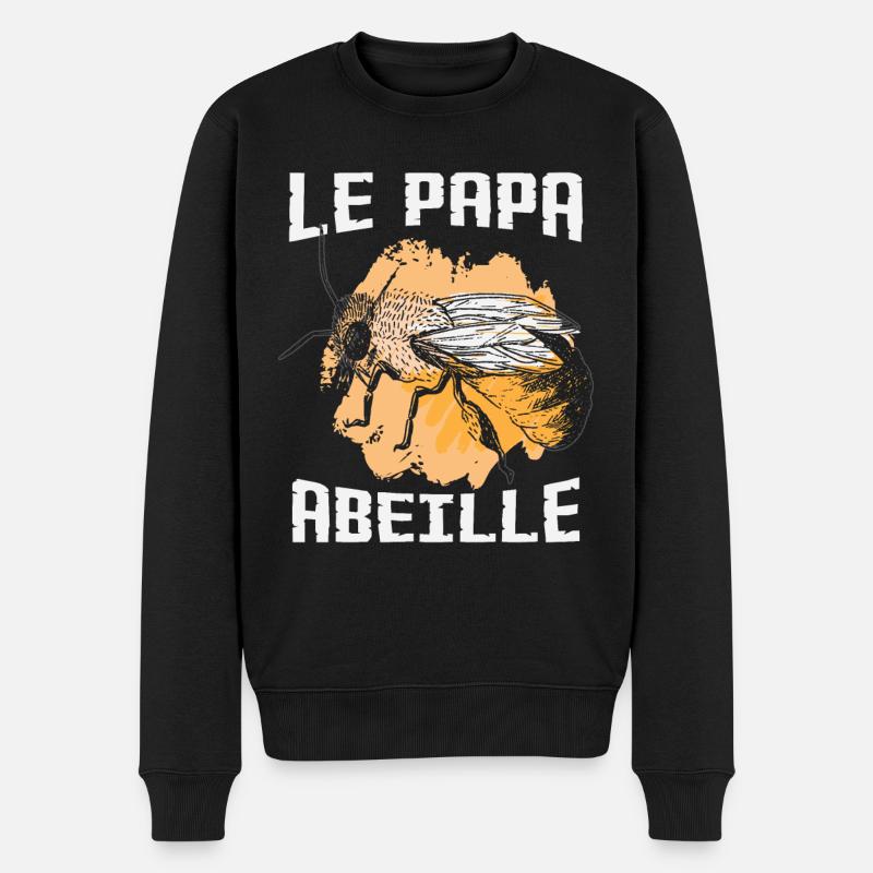 Le Papa Abeille - Pull Premium bio Homme - noir