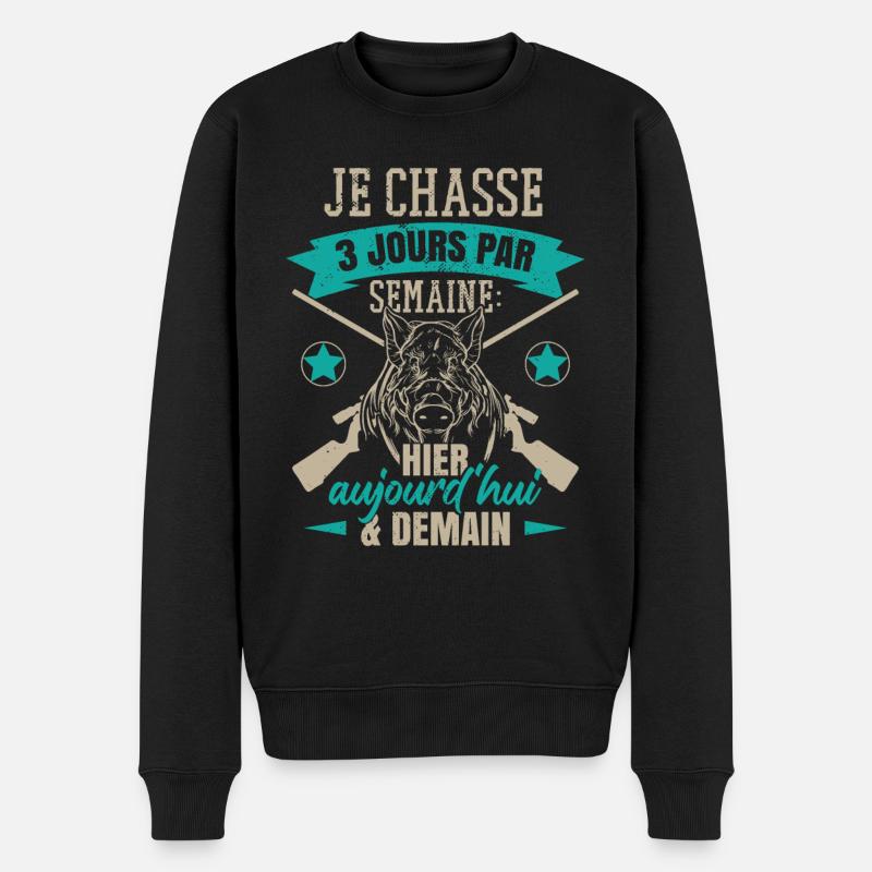Chasseur Diction Chasse - Pull Premium bio Homme - noir