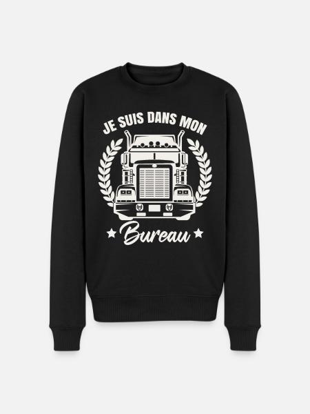 Je Suis Dans Mon Bureau - Pull Premium bio Homme - noir