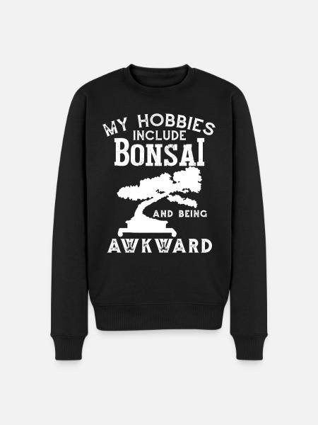 My Hobbies Include Bonsai - Men's Premium Organic Jumper - black