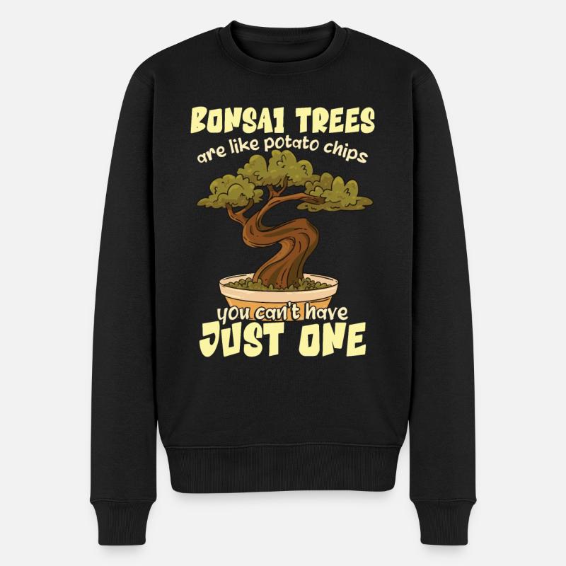 Drôle de bonsaï - Pull Premium bio Homme - noir