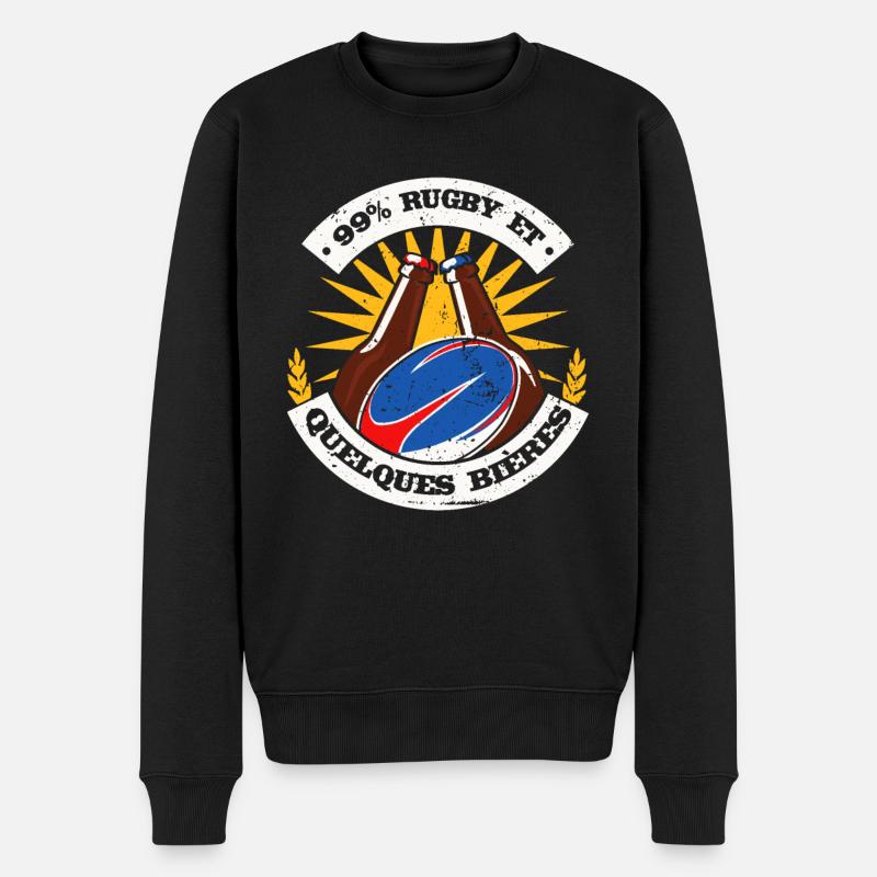 Rugby Bière Rugbyman - Pull Premium bio Homme - noir