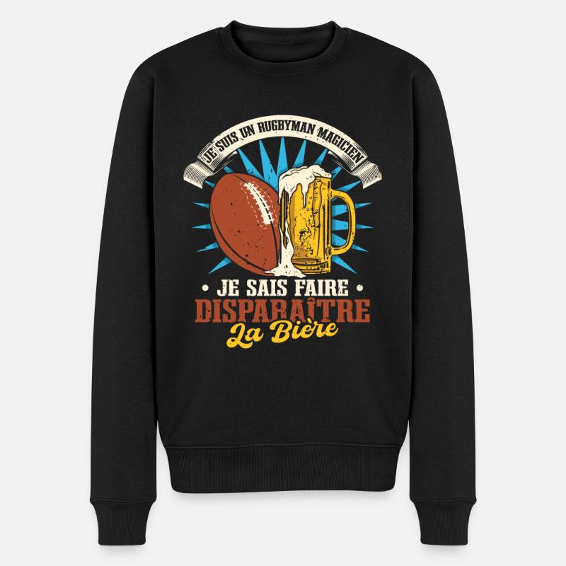 Je Suis Un Rugbyman Magicien - Pull Premium bio Homme - noir