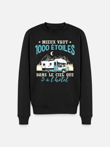 Camping Humour Campeur Camping-Car - Pull Premium bio Homme - noir