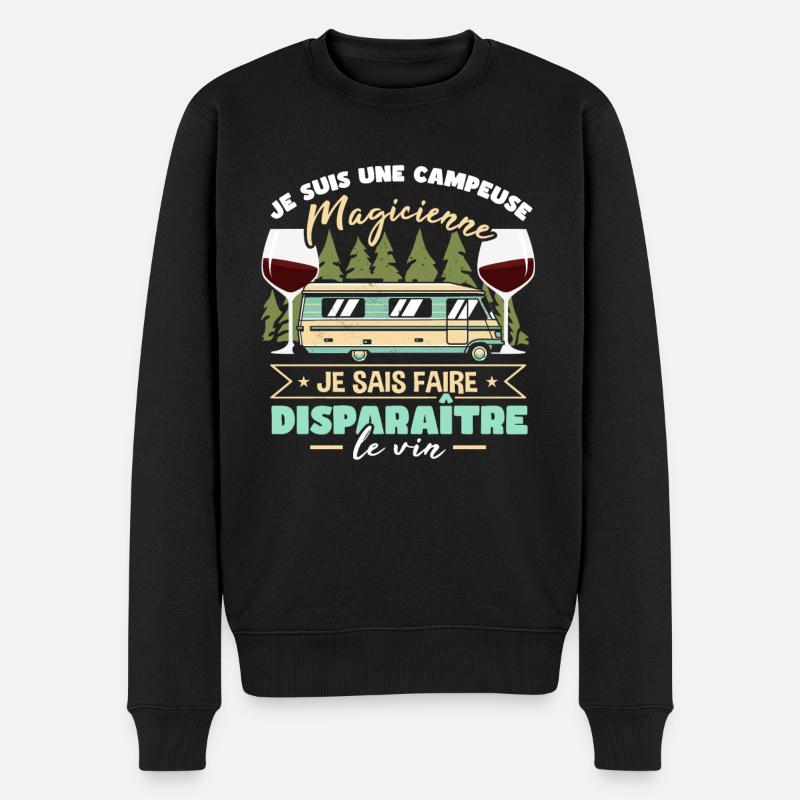 Camper Campeuse Camping-Car - Pull Premium bio Homme - noir