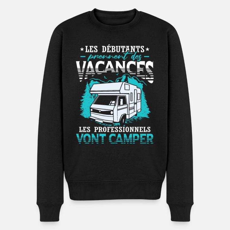 Les Professionnels Vont Camper - Pull Premium bio Homme - noir