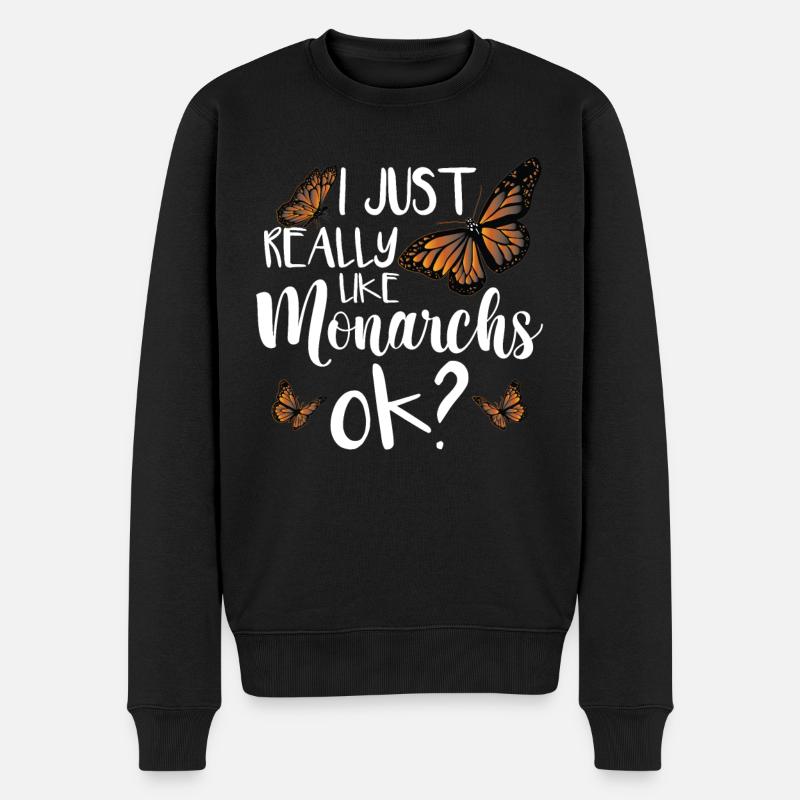 J’aime vraiment les monarques - Pull Premium bio Homme - noir