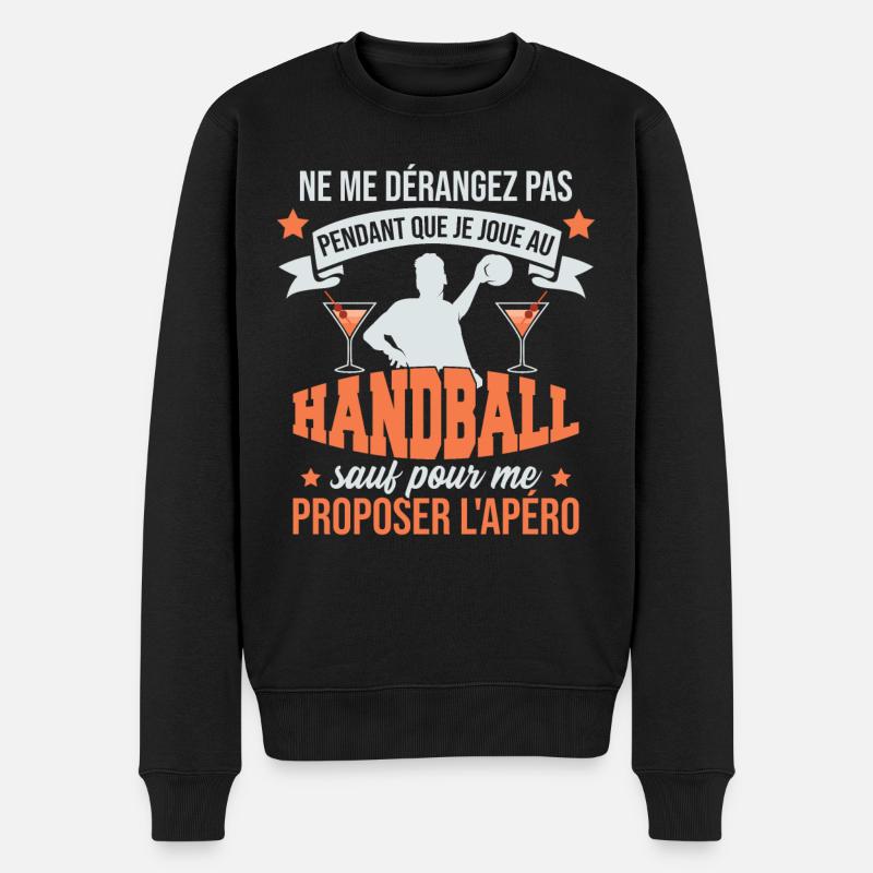 Handball Humour Apéro - Pull Premium bio Homme - noir