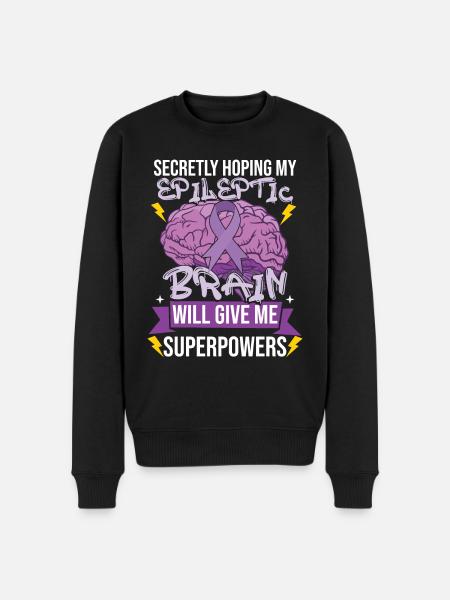 Epilepsy Awareness Month - Men's Premium Organic Jumper - black