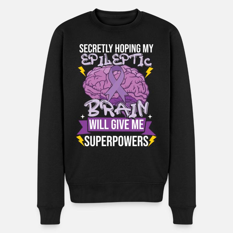 Epilepsie-Bewusstseinsmonat - Männer Premium Bio Pullover - Schwarz