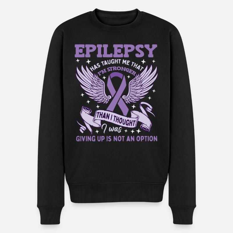 Guerrier de l’épilepsie - Pull Premium bio Homme - noir