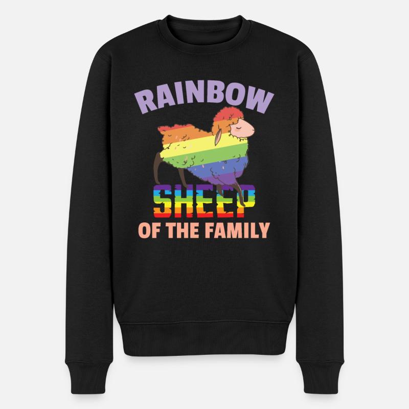 Mouton arc-en-ciel - Pull Premium bio Homme - noir