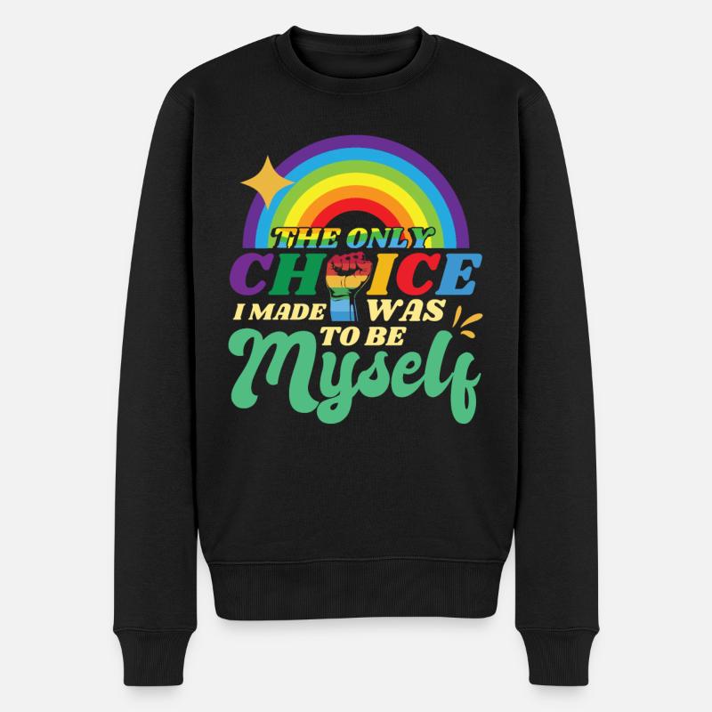 LGBT-Zitat - Männer Premium Bio Pullover - Schwarz