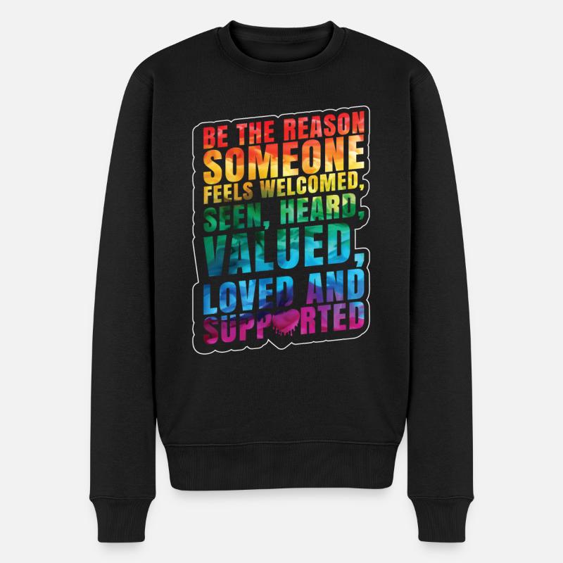 Citation LGBT - Pull Premium bio Homme - noir