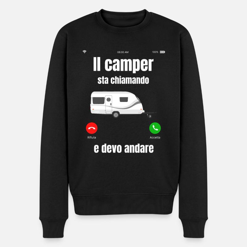Wohnmobil - Männer Premium Bio Pullover - Schwarz