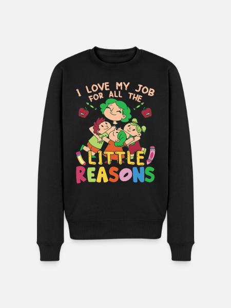 Jeg elsker mit job af alle de små grunde - Økologisk premium-sweatshirt til mænd - sort