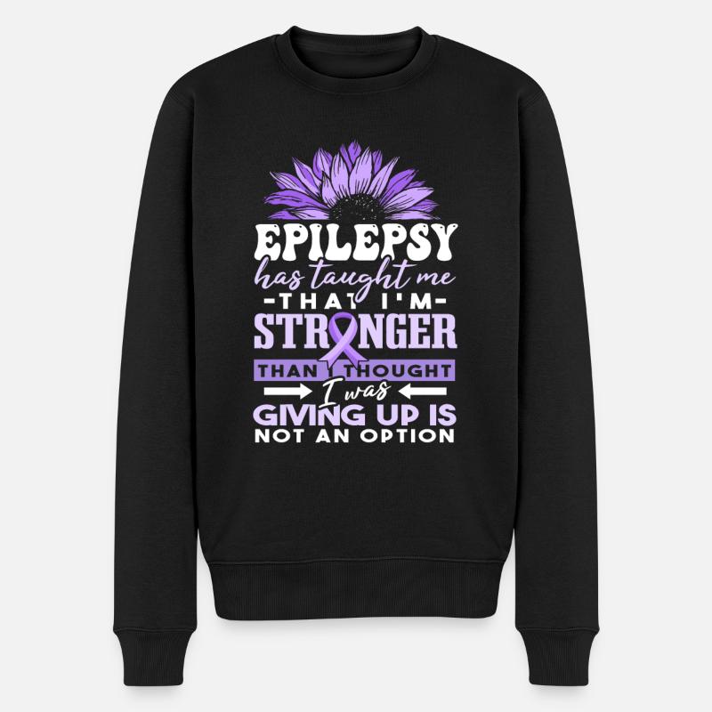 Guerrier de l’épilepsie - Pull Premium bio Homme - noir
