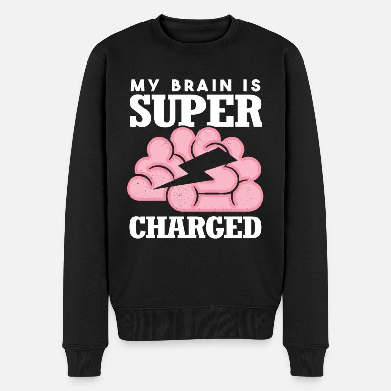 Lustige Epilepsie - Männer Premium Bio Pullover - Schwarz