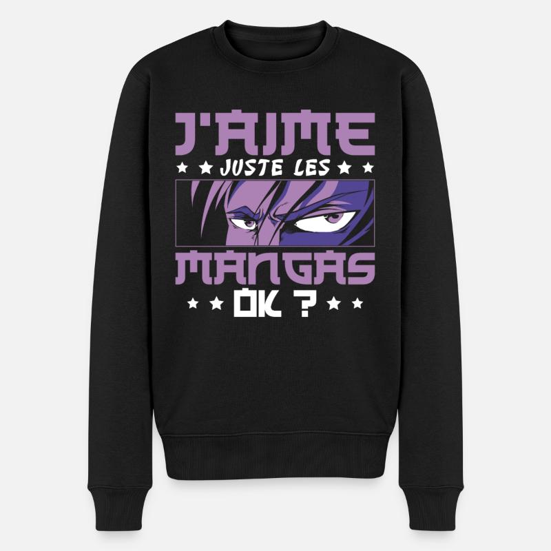 J'Aime Juste Les Mangas - Pull Premium bio Homme - noir