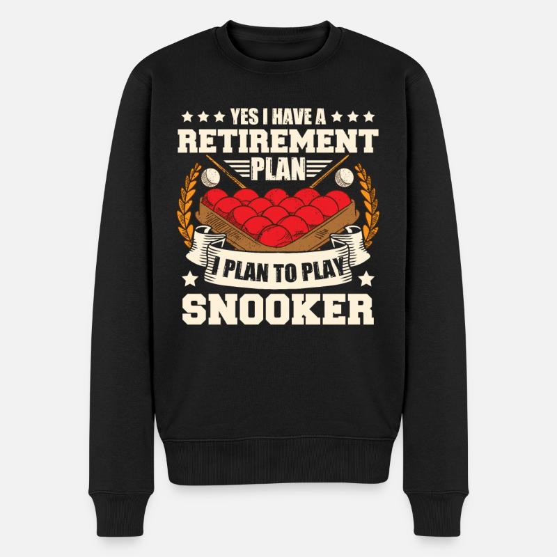 Snooker-Ruhestand - Männer Premium Bio Pullover - Schwarz