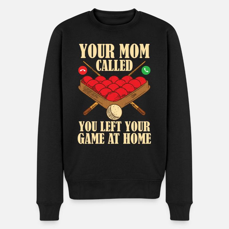 Cue Stick Snooker Player Humour - Pull Premium bio Homme - noir